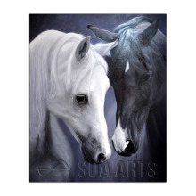 Hand Painted Horse Canvas Oil Painting for Home Decor